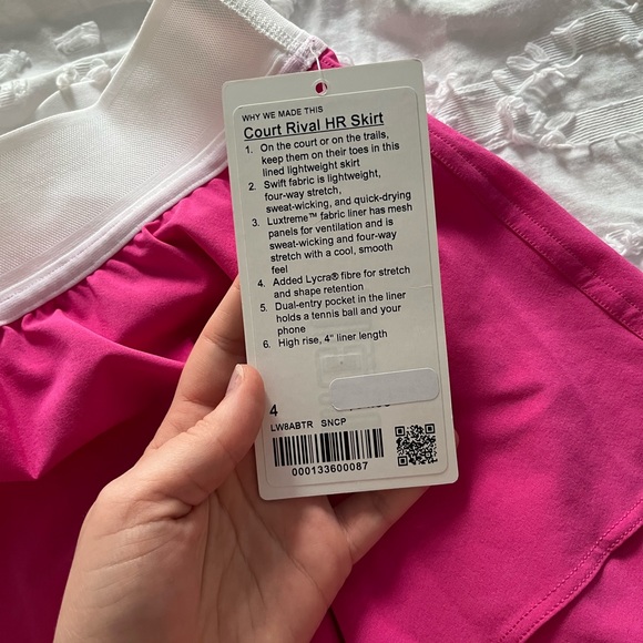 NWT Lululemon Court Rival HR skirt - Picture 3 of 4